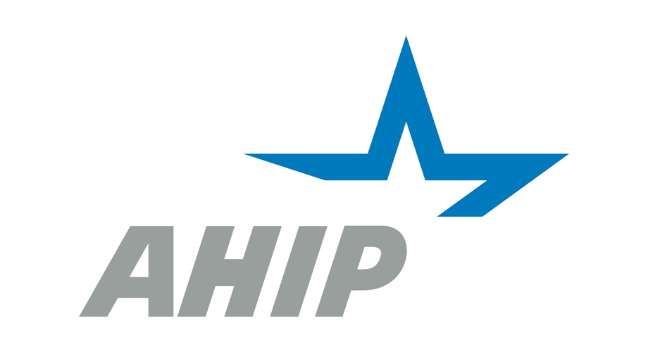 Logo of AHIP featuring a blue star and the text 'AHIP' in gray.